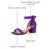 image:imageAllegra K Womens Ankle Strap Block Low Heel Sandal  Casual SandalsPurple