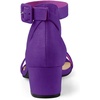image:imageAllegra K Womens Ankle Strap Block Low Heel Sandal  Casual SandalsPurple