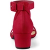 image:imageAllegra K Womens Ankle Strap Block Low Heel Sandal  Casual SandalsRed