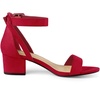 image:imageAllegra K Womens Ankle Strap Block Low Heel Sandal  Casual SandalsRed