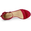 image:imageAllegra K Womens Ankle Strap Block Low Heel Sandal  Casual SandalsRed
