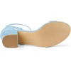 image:imageAllegra K Womens Ankle Strap Block Low Heel Sandal  Casual SandalsSky Blue