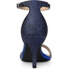 image:imageAllegra K Womens Glitter Ankle Strap Stiletto Heel Sandals  Party SandalsBlack Blue