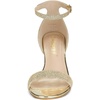 image:imageAllegra K Womens Glitter Ankle Strap Stiletto Heel Sandals  Party SandalsChampagne Gold