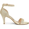 image:imageAllegra K Womens Glitter Ankle Strap Stiletto Heel Sandals  Party SandalsChampagne Gold