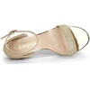 image:imageAllegra K Womens Glitter Ankle Strap Stiletto Heel Sandals  Party SandalsChampagne Gold