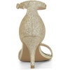 image:imageAllegra K Womens Glitter Ankle Strap Stiletto Heel Sandals  Party SandalsChampagne Gold