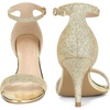 image:imageAllegra K Womens Glitter Ankle Strap Stiletto Heel Sandals  Party SandalsGold