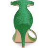 image:imageAllegra K Womens Glitter Ankle Strap Stiletto Heel Sandals  Party SandalsGreen