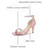 image:imageAllegra K Womens Glitter Ankle Strap Stiletto Heel Sandals  Party SandalsPink