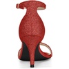 image:imageAllegra K Womens Glitter Ankle Strap Stiletto Heel Sandals  Party SandalsRed
