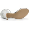 image:imageAllegra K Womens Glitter Ankle Strap Stiletto Heel Sandals  Party SandalsSilver