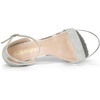 image:imageAllegra K Womens Glitter Ankle Strap Stiletto Heel Sandals  Party SandalsSilver