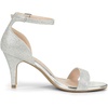 image:imageAllegra K Womens Glitter Ankle Strap Stiletto Heel Sandals  Party SandalsSilver