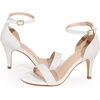 image:imageAllegra K Womens Glitter Ankle Strap Stiletto Heel Sandals  Party SandalsWhite