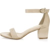 image:imageAllegra K Womens Open Toe Block Heel Ankle Strap Sandals  Party SandalsBeige