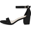 image:imageAllegra K Womens Open Toe Block Heel Ankle Strap Sandals  Party SandalsBlack