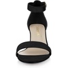 image:imageAllegra K Womens Open Toe Block Heel Ankle Strap Sandals  Party SandalsBlack