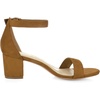 image:imageAllegra K Womens Open Toe Block Heel Ankle Strap Sandals  Party SandalsBrown