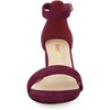 image:imageAllegra K Womens Open Toe Block Heel Ankle Strap Sandals  Party SandalsBurgundy