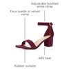 image:imageAllegra K Womens Open Toe Block Heel Ankle Strap Sandals  Party SandalsBurgundy