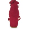 image:imageAllegra K Womens Open Toe Block Heel Ankle Strap Sandals  Party SandalsDeep Red