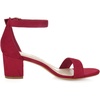 image:imageAllegra K Womens Open Toe Block Heel Ankle Strap Sandals  Party SandalsDeep Red