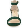 image:imageAllegra K Womens Open Toe Block Heel Ankle Strap Sandals  Party SandalsEmerald Green