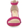 image:imageAllegra K Womens Open Toe Block Heel Ankle Strap Sandals  Party SandalsHot Pink