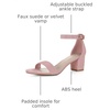 image:imageAllegra K Womens Open Toe Block Heel Ankle Strap Sandals  Party SandalsLight Pink