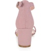 image:imageAllegra K Womens Open Toe Block Heel Ankle Strap Sandals  Party SandalsLight Pink