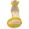 image:imageAllegra K Womens Open Toe Block Heel Ankle Strap Sandals  Party SandalsYellow