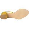 image:imageAllegra K Womens Open Toe Block Heel Ankle Strap Sandals  Party SandalsYellow