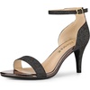 image:imageAllegra K Womens Glitter Ankle Strap Stiletto Heel Sandals  Party SandalsBlack