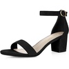image:imageAllegra K Womens Open Toe Block Heel Ankle Strap Sandals  Party SandalsBlack