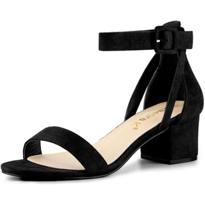 image:imageAllegra K Womens Ankle Strap Block Low Heel Sandal  Casual SandalsBlack