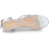 image:imageAllegra K Women Rhinestone Strappy Open Toe Slingback Kitten Heel Sandals  ABS outsole 2 12 inch heel Knot strap detail Rhinestone open toe Party Evening Dating CocktailSilver