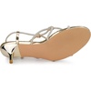 image:imageAllegra K Women Rhinestone Strappy Open Toe Slingback Kitten Heel Sandals  ABS outsole 2 12 inch heel Knot strap detail Rhinestone open toe Party Evening Dating CocktailGold