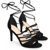 image:imageAllegra K Womens Lace Up Bead Strappy Stiletto Heel SandalsBlack