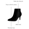 image:imageAllegra K Womens Velvet Pointy Toe Stiletto Heels Ankle Boots  Dress BootsBlack