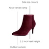 image:imageAllegra K Womens Velvet Pointy Toe Stiletto Heels Ankle Boots  Dress BootsBurgundy