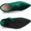 image:imageAllegra K Womens Velvet Pointy Toe Stiletto Heels Ankle Boots  Dress BootsGreen
