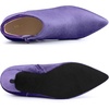 image:imageAllegra K Womens Velvet Pointy Toe Stiletto Heels Ankle Boots  Dress BootsPurple