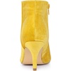 image:imageAllegra K Womens Velvet Pointy Toe Stiletto Heels Ankle Boots  Dress BootsYellow