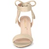 image:imageAllegra K Women Open Toe Ankle Tie Back Chunky Heel Sandals  Party SandalsBeige