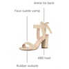 image:imageAllegra K Women Open Toe Ankle Tie Back Chunky Heel Sandals  Party SandalsBeige