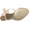 image:imageAllegra K Women Open Toe Ankle Tie Back Chunky Heel Sandals  Party SandalsBeige