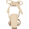 image:imageAllegra K Women Open Toe Ankle Tie Back Chunky Heel Sandals  Party SandalsBeige