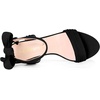 image:imageAllegra K Women Open Toe Ankle Tie Back Chunky Heel Sandals  Party SandalsBlack