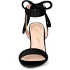 image:imageAllegra K Women Open Toe Ankle Tie Back Chunky Heel Sandals  Party SandalsBlack